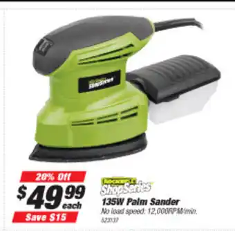 SuperCheap Auto ShopSeries 135W Palm Sander offer