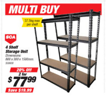 SuperCheap Auto SCA 4 Shelf Storage Unit offer