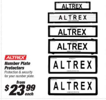 SuperCheap Auto Altrex Number Plate Protectors offer