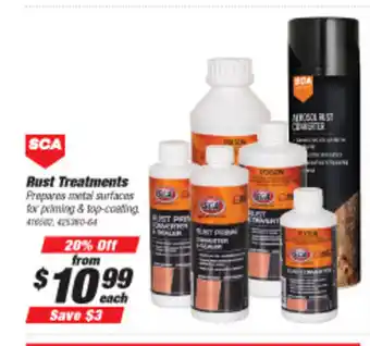 SuperCheap Auto SCA Rust Treatments offer