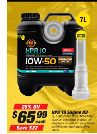 SuperCheap Auto Penrite HPR 10 Engine Oil offer