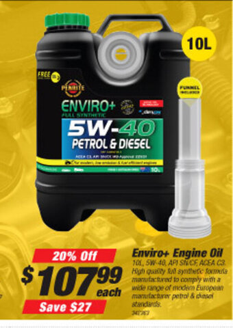 SuperCheap Auto Penrite Enviro+ Engine Oil offer