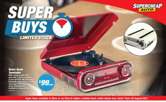 SuperCheap Auto Retro Dash Turntable offer