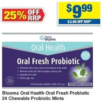 My Chemist Blooms Oral Health Oral Fresh Probiotic 24 Chewable Probiotics Mints offer
