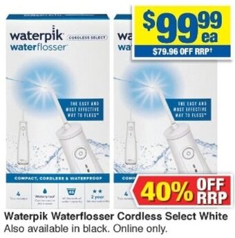 My Chemist Waterpik Waterflosser Cordless Select White offer