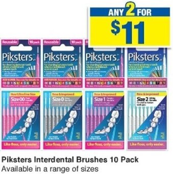 My Chemist Piksters Interdental Brushes 10 Pack offer