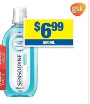 Sensodyne Alcohol Free Mouthwash Cool Mint 500ml