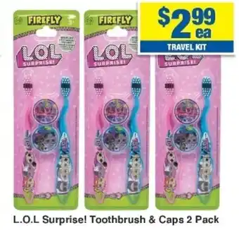 L.O.L. Surprise! Toothbrush & Caps 2 Pack