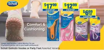 My Chemist Scholl GelActiv Insoles or Party Feet offer