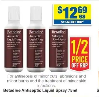 My Chemist Betadine Antiseptic Liquid Spray 75ml offer