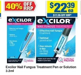 My Chemist Excilor Nail Fungus Treatment Pen or Solution 3.3ml offer