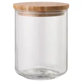 IKEA Eklatant jar with lid, clear glass/bamboo, 0.8 l offer
