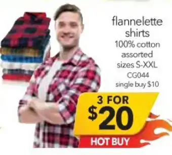 Cheap as Chips Flannelette Shirts 100% Cotton offer