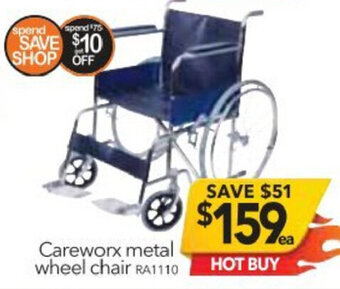 Cheap as Chips Careworx metal wheel chair offer