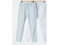 Khoko Denim Exposed Button Slim Leg Jean