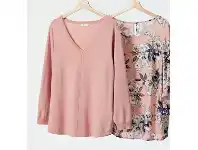 Harris Scarfe Khoko Plus Linen Blend Ruffle Sleeve Top offer