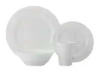 Harris Scarfe Casa Domani 16pc Pearlesque Dinner Set Rim or Coupe offer