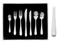 Harris Scarfe Stanley Rogers 42pc Deevo Satin Cutlery Set offer