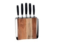 Harris Scarfe Stanley Rogers 6pc Framed Acacia Knife Block offer