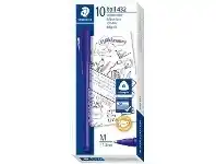 Officeworks Staedtler Stick 432 Triangular Ballpoint Pen 1mm Blue 10 Pack offer