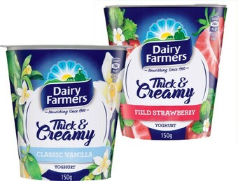 IGA Dairy Farmers Thick & Creamy Yoghurt 150g Selected Varieties offer