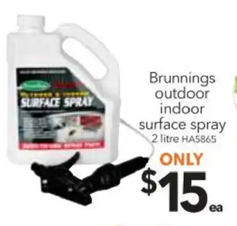 Cheap as Chips Brunnings Outdoor Indoor Surface Spray 2L offer