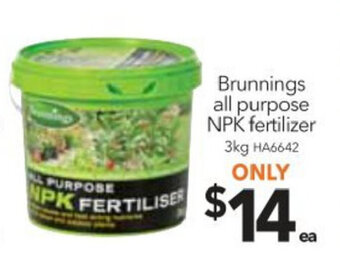 Cheap as Chips Brunnings All Purpose NPK Fertilizer 3kg offer