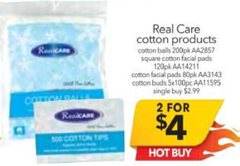 Cheap as Chips Real Care Cotton Products offer