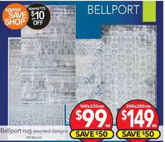 Cheap as Chips Bellport Rug 200x285cm offer