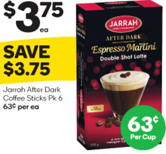 Woolworths Jarrah After Dark Coffee Sticks Pk 6 offer