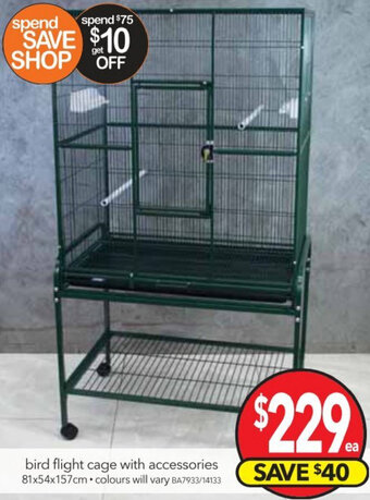 Cheap as Chips Bird Flight Cage with Accessories offer
