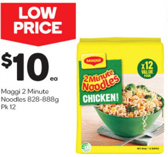 Woolworths Maggi 2 Minute Noodles 828-888g Pk 12 offer