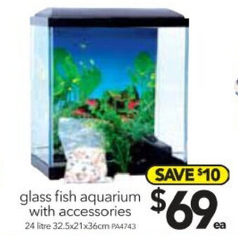 Cheap as Chips Glass Fish Aquarium with Accessories offer