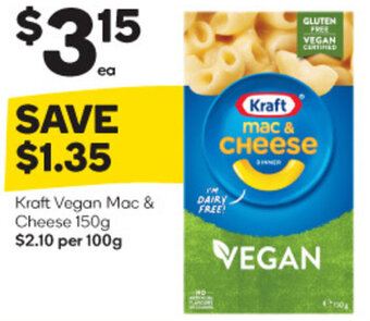 Woolworths Kraft Vegan Mac & Cheese 150g offer