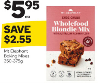 Woolworths Mt Elephant Baking Mixes 350-375g offer