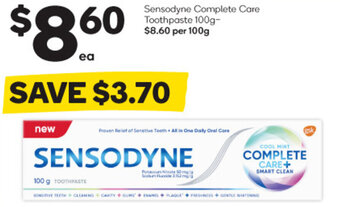 Woolworths Sensodyne Complete Care Toothpaste 100g offer