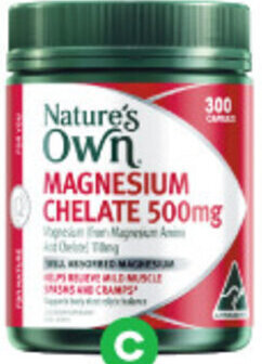 Woolworths Nature's Own Magnesium Chelate 500mg Capsules Pk 300 offer