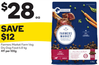 Woolworths Farmers Market Farm Veg Dry Dog Food 6.8 kg offer