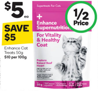Woolworths Enhance Cat Treats 50g offer
