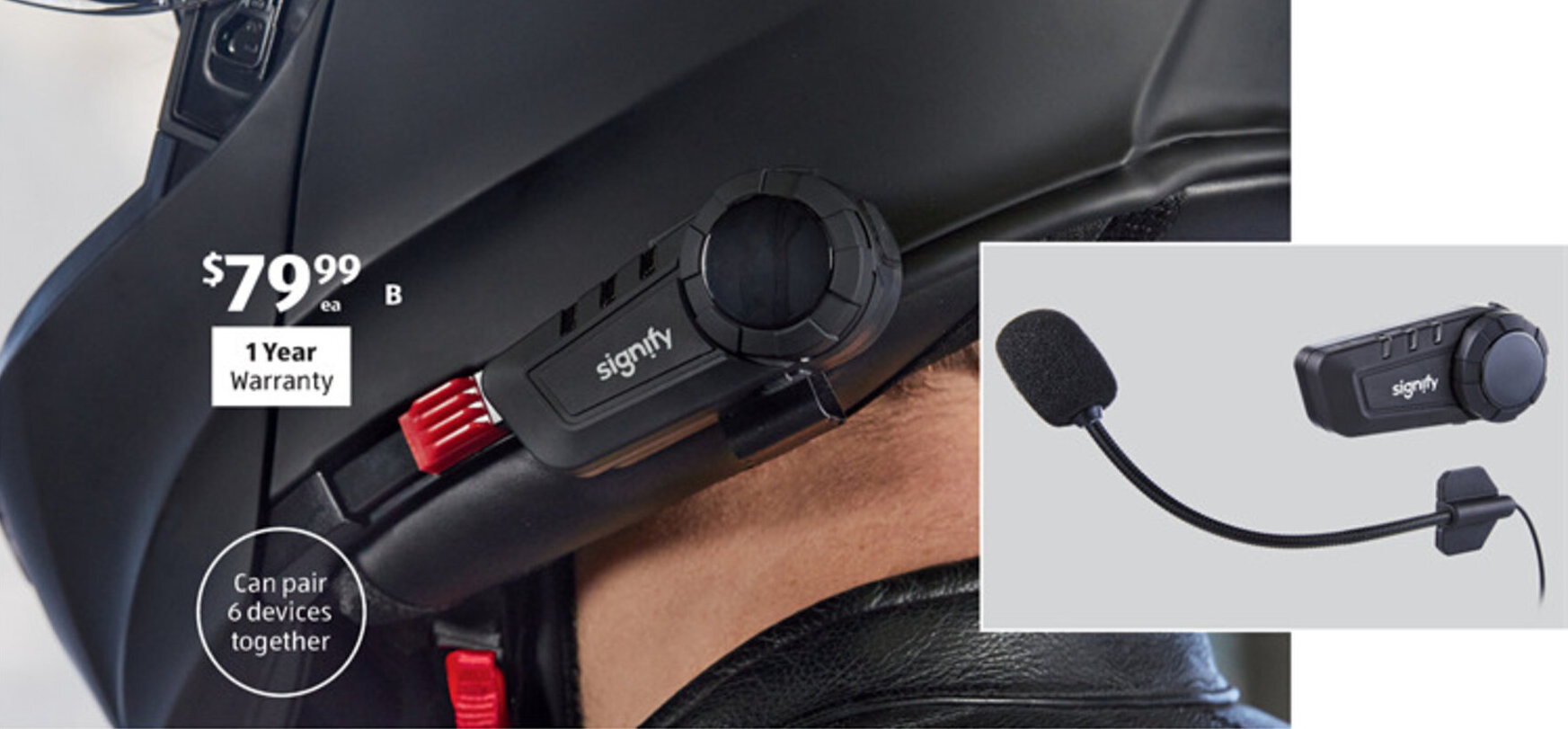 Motorcycle Bluetooth Headset offer at ALDI
