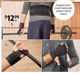 ALDI Weight Training Gloves, Belt or Adjustable Pro Lifting Straps offer