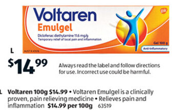 ALDI Voltaren 100g offer
