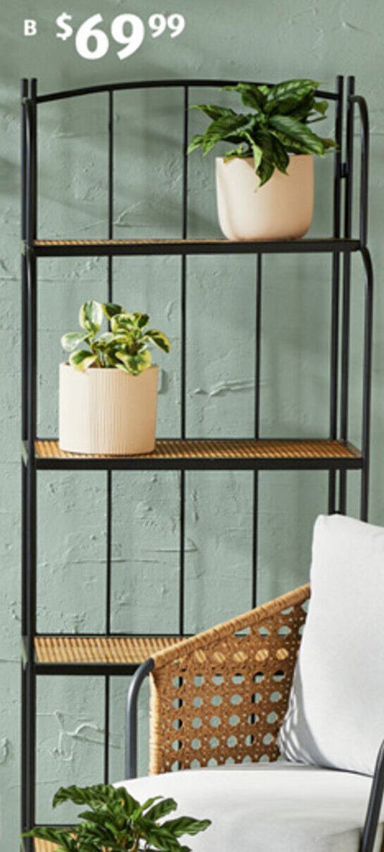 RattanLook Metal Shelves offer at ALDI