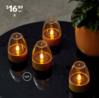 ALDI Solar Tealight Candle 4pk offer