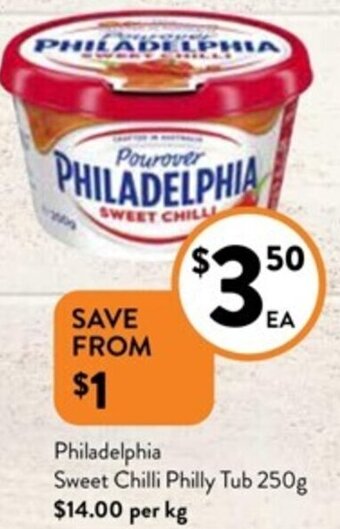 Foodworks Philadelphia Sweet Chilli Philly Tub 250g offer