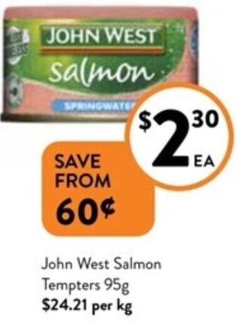 Foodworks John West Salmon Tempters 95g offer