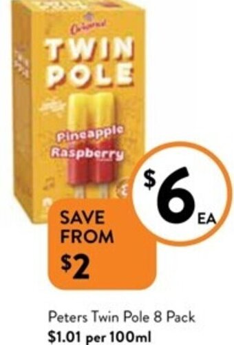 Foodworks Peters Twin Pole 8 Pack offer