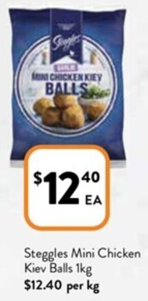 Foodworks Steggles Mini Chicken Kiev Balls 1kg offer