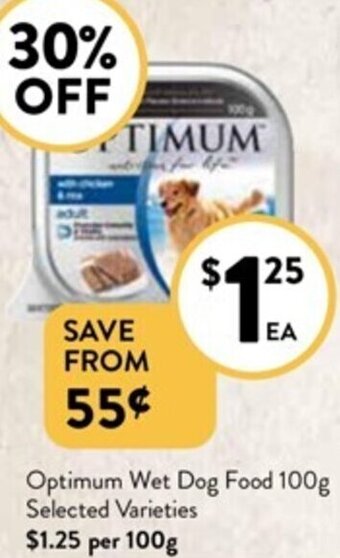 Foodworks Optimum Wet Dog Food 100g offer