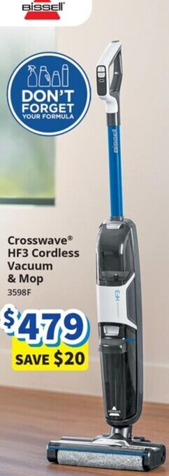 Bi-Rite Bissell CrosswaveⓇ HF3 Cordless Vacuum & Mop 3598F offer